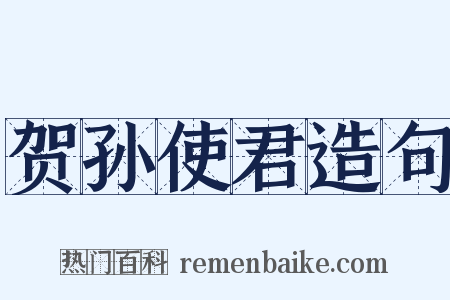 贺孙使君造句是什么意思的图片